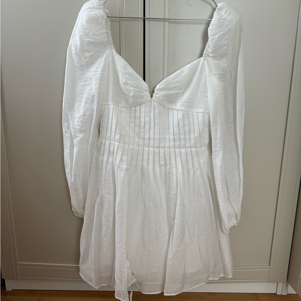 ASTR White Babydoll Dress NWT